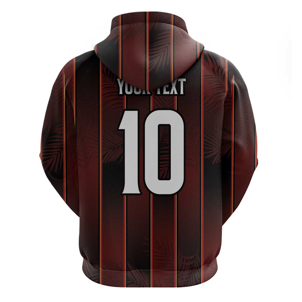 Custom Trinbago Cricket Knight Riders Hoodie Palm Leaves with Vertical Stripes Sporty Style - Wonder Print Shop