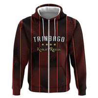 Custom Trinbago Cricket Knight Riders Hoodie Palm Leaves with Vertical Stripes Sporty Style - Wonder Print Shop