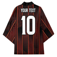 Custom Trinbago Cricket Knight Riders Kimono Palm Leaves with Vertical Stripes Sporty Style - Wonder Print Shop