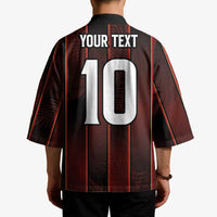 Custom Trinbago Cricket Knight Riders Kimono Palm Leaves with Vertical Stripes Sporty Style - Wonder Print Shop