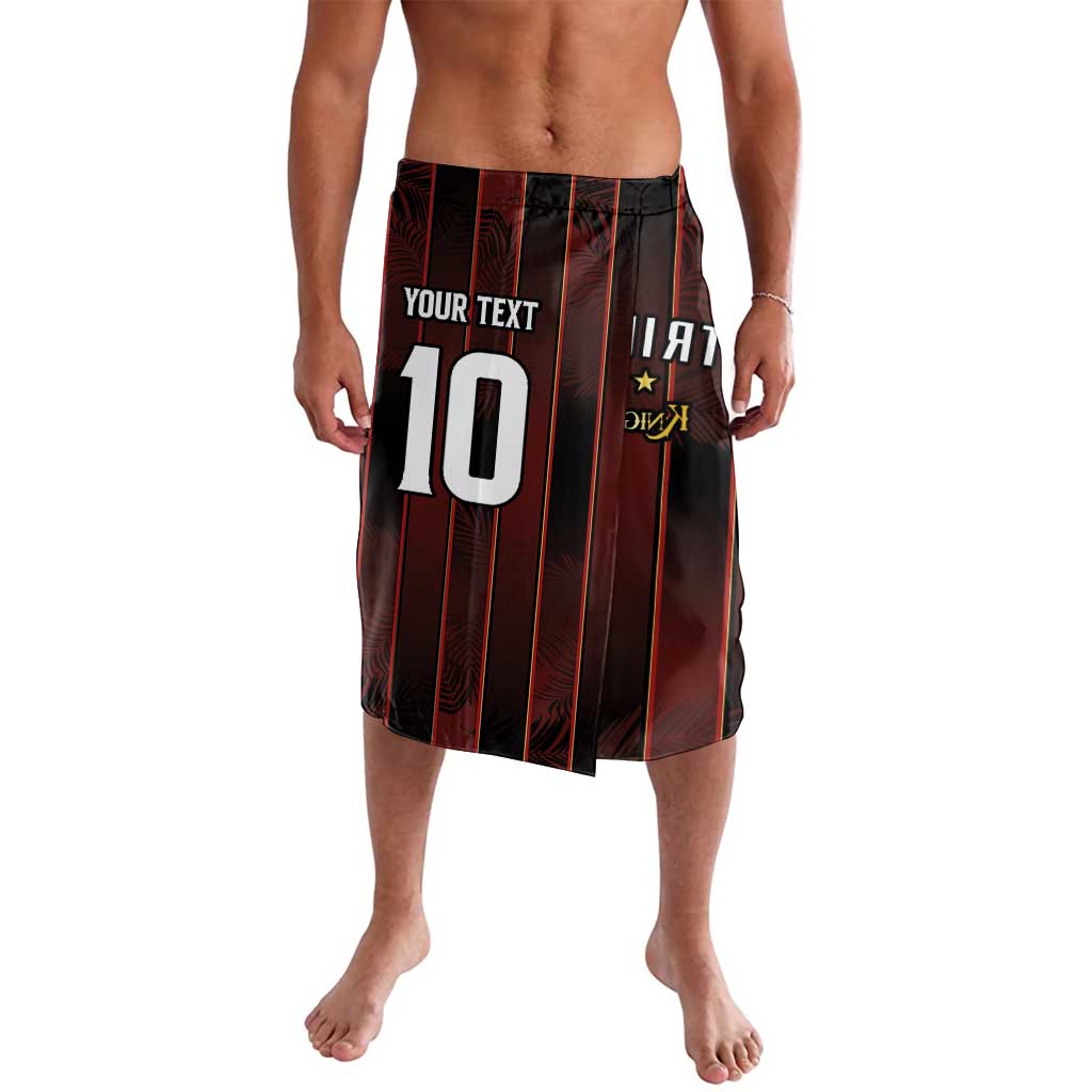 Custom Trinbago Cricket Knight Riders Lavalava Palm Leaves with Vertical Stripes Sporty Style - Wonder Print Shop