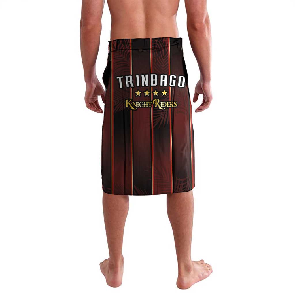 Custom Trinbago Cricket Knight Riders Lavalava Palm Leaves with Vertical Stripes Sporty Style - Wonder Print Shop