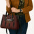 Trinbago Cricket Knight Riders Leather Bag Palm Leaves with Vertical Stripes Sporty Style - Wonder Print Shop