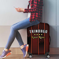 Trinbago Cricket Knight Riders Luggage Cover Palm Leaves with Vertical Stripes Sporty Style - Wonder Print Shop