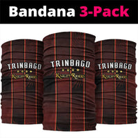 Trinbago Cricket Knight Riders Neck Gaiter Palm Leaves with Vertical Stripes Sporty Style LT03