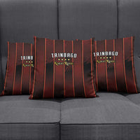 Trinbago Cricket Knight Riders Pillow Cover Palm Leaves with Vertical Stripes Sporty Style - Wonder Print Shop