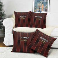 Trinbago Cricket Knight Riders Pillow Cover Palm Leaves with Vertical Stripes Sporty Style - Wonder Print Shop