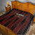 Trinbago Cricket Knight Riders Quilt Palm Leaves with Vertical Stripes Sporty Style - Wonder Print Shop