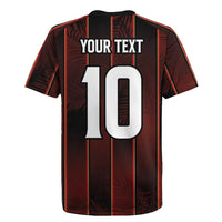 Custom Trinbago Cricket Knight Riders Rugby Jersey Palm Leaves with Vertical Stripes Sporty Style - Wonder Print Shop