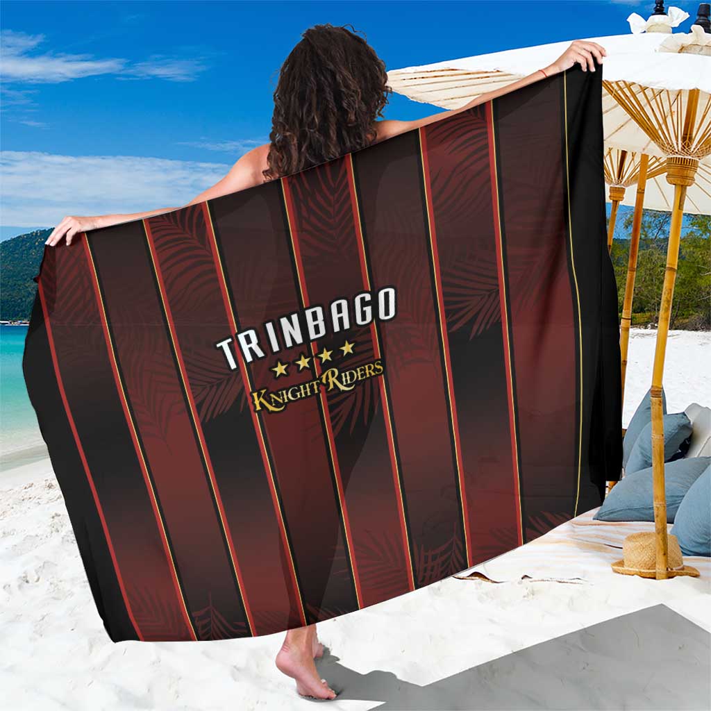 Trinbago Cricket Knight Riders Sarong Palm Leaves with Vertical Stripes Sporty Style - Wonder Print Shop