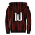 Custom Trinbago Cricket Knight Riders Sherpa Hoodie Palm Leaves with Vertical Stripes Sporty Style - Wonder Print Shop