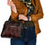 Trinbago Cricket Knight Riders Shoulder Handbag Palm Leaves with Vertical Stripes Sporty Style - Wonder Print Shop
