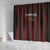 Trinbago Cricket Knight Riders Shower Curtain Palm Leaves with Vertical Stripes Sporty Style - Wonder Print Shop