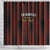 Trinbago Cricket Knight Riders Shower Curtain Palm Leaves with Vertical Stripes Sporty Style - Wonder Print Shop