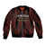 Custom Trinbago Cricket Knight Riders Sleeve Zip Bomber Jacket Palm Leaves with Vertical Stripes Sporty Style - Wonder Print Shop