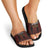 Trinbago Cricket Knight Riders Slide Sandals Palm Leaves with Vertical Stripes Sporty Style - Wonder Print Shop