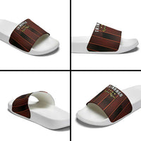 Trinbago Cricket Knight Riders Slide Sandals Palm Leaves with Vertical Stripes Sporty Style - Wonder Print Shop