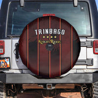 Trinbago Cricket Knight Riders Spare Tire Cover Palm Leaves with Vertical Stripes Sporty Style - Wonder Print Shop