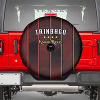 Trinbago Cricket Knight Riders Spare Tire Cover Palm Leaves with Vertical Stripes Sporty Style - Wonder Print Shop