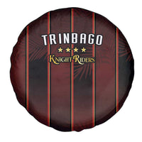 Trinbago Cricket Knight Riders Spare Tire Cover Palm Leaves with Vertical Stripes Sporty Style - Wonder Print Shop