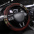 Trinbago Cricket Knight Riders Steering Wheel Cover Palm Leaves with Vertical Stripes Sporty Style - Wonder Print Shop