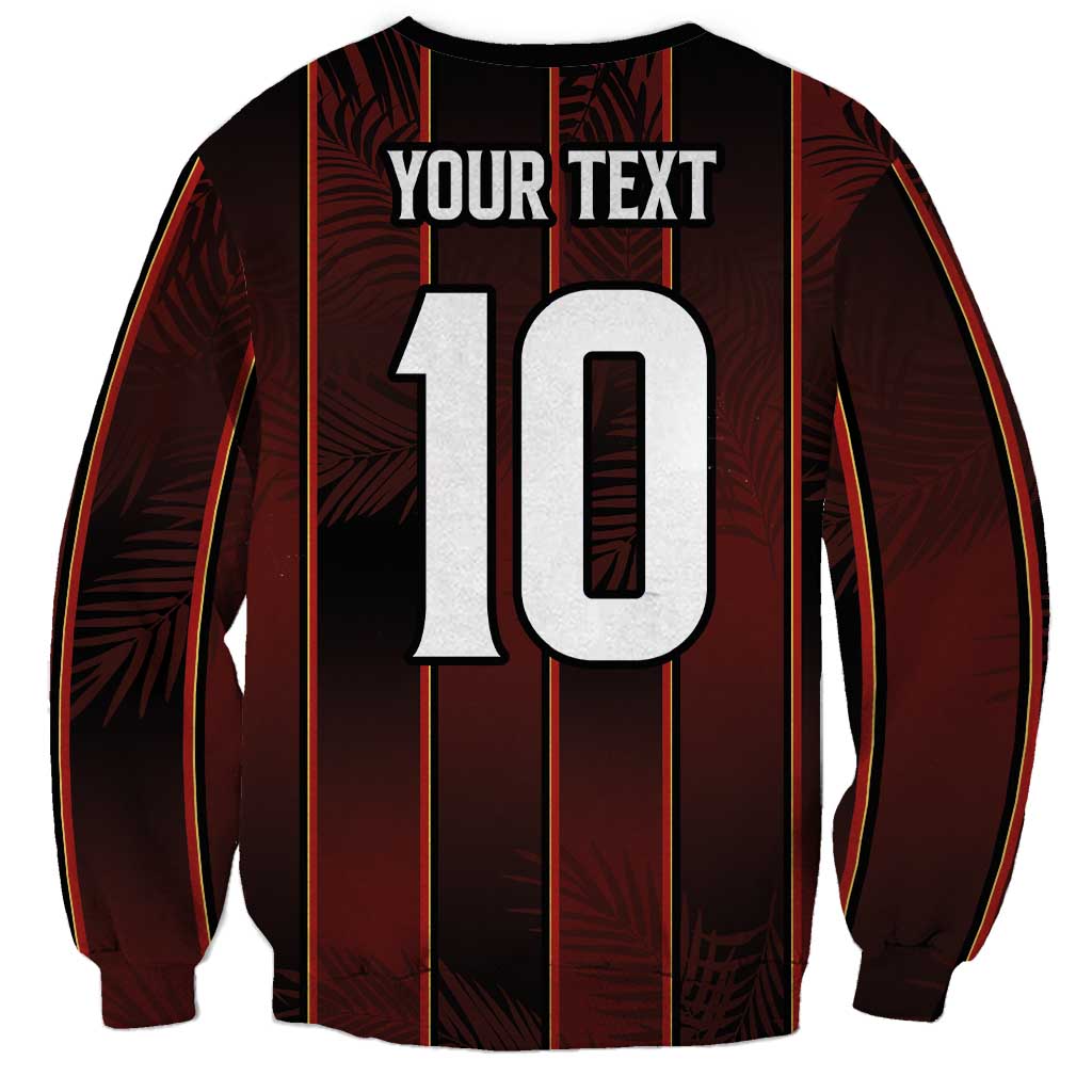 Custom Trinbago Cricket Knight Riders Sweatshirt Palm Leaves with Vertical Stripes Sporty Style - Wonder Print Shop