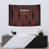 Trinbago Cricket Knight Riders Tapestry Palm Leaves with Vertical Stripes Sporty Style - Wonder Print Shop