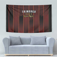 Trinbago Cricket Knight Riders Tapestry Palm Leaves with Vertical Stripes Sporty Style - Wonder Print Shop