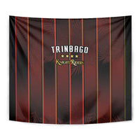 Trinbago Cricket Knight Riders Tapestry Palm Leaves with Vertical Stripes Sporty Style - Wonder Print Shop