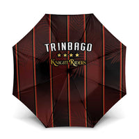Trinbago Cricket Knight Riders Umbrella Palm Leaves with Vertical Stripes Sporty Style - Wonder Print Shop