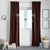 Trinbago Cricket Knight Riders Window Curtain Palm Leaves with Vertical Stripes Sporty Style - Wonder Print Shop