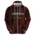 Custom Trinbago Cricket Knight Riders Zip Hoodie Palm Leaves with Vertical Stripes Sporty Style - Wonder Print Shop