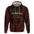 Custom Trinbago Cricket Knight Riders Zip Hoodie Palm Leaves with Vertical Stripes Sporty Style - Wonder Print Shop