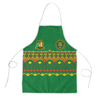 Cameroon Football Apron Tribal Motifs Green Color - Wonder Print Shop