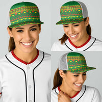 Cameroon Football Baseball Net Cap Tribal Motifs Green Color - Wonder Print Shop