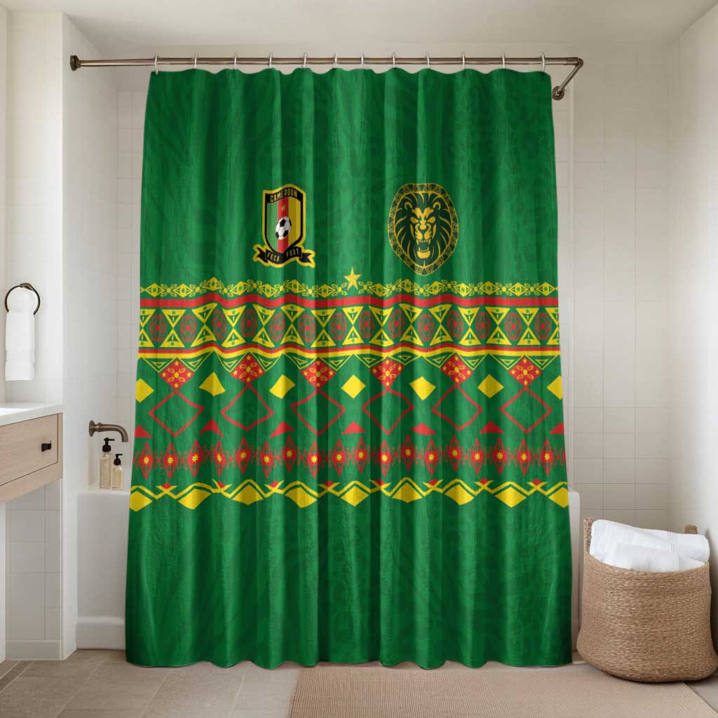 Cameroon Football Bathroom Set Tribal Motifs Green Color - Wonder Print Shop