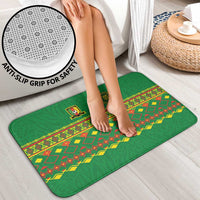 Cameroon Football Bathroom Set Tribal Motifs Green Color - Wonder Print Shop
