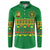 Custom Cameroon Football Button Sweatshirt Tribal Motifs Green Color - Wonder Print Shop
