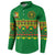 Custom Cameroon Football Button Sweatshirt Tribal Motifs Green Color - Wonder Print Shop