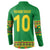 Custom Cameroon Football Button Sweatshirt Tribal Motifs Green Color - Wonder Print Shop