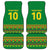 Custom Cameroon Football Car Mats Tribal Motifs Green Color - Wonder Print Shop
