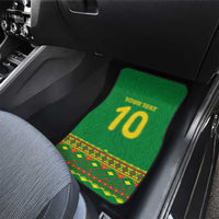 Custom Cameroon Football Car Mats Tribal Motifs Green Color - Wonder Print Shop