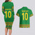 Custom Cameroon Football Couples Matching Long Sleeve Bodycon Dress and Hawaiian Shirt Tribal Motifs Green Color - Wonder Print Shop