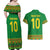 Custom Cameroon Football Couples Matching Off Shoulder Maxi Dress and Hawaiian Shirt Tribal Motifs Green Color - Wonder Print Shop