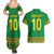Custom Cameroon Football Couples Matching Summer Maxi Dress and Hawaiian Shirt Tribal Motifs Green Color - Wonder Print Shop