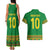 Custom Cameroon Football Couples Matching Tank Maxi Dress and Hawaiian Shirt Tribal Motifs Green Color - Wonder Print Shop
