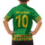 Custom Cameroon Football Family Matching Long Sleeve Bodycon Dress and Hawaiian Shirt Tribal Motifs Green Color - Wonder Print Shop