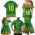 Custom Cameroon Football Family Matching Mermaid Dress and Hawaiian Shirt Tribal Motifs Green Color - Wonder Print Shop