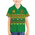 Custom Cameroon Football Family Matching Off The Shoulder Long Sleeve Dress and Hawaiian Shirt Tribal Motifs Green Color - Wonder Print Shop