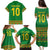 Custom Cameroon Football Family Matching Puletasi and Hawaiian Shirt Tribal Motifs Green Color - Wonder Print Shop